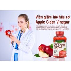 Viên giấm táo giảm cân, mỡ thừa Apple Cider Vinegar 1200mg 180 viên - Shop Songna