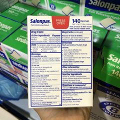Miếng Dán Salonpas Nhật Bản 140 Miếng - Hàng Mỹ Chất Lượng Cao Cho Đau Nhức Cơ Thể, Sử Dụng An Toàn Cho Người Lớn 12+