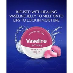 Son Dưỡng Môi Vaseline Lip Therapy Rose Lips 20g - Dưỡng Ẩm, Chống Nứt Nẻ, Mùi Hương Dịu Nhẹ, Đôi Môi Mềm Mại Tự Nhiên