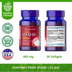 Viên Hỗ Trợ Tim Mạch Puritan’s Pride Q-SORB COQ 10 100mg - 400mg 501625