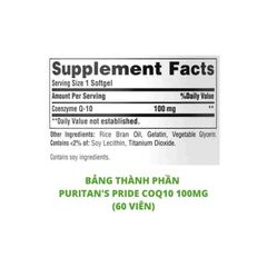 Viên Hỗ Trợ Tim Mạch Puritan’s Pride Q-SORB COQ 10 100mg - 400mg 501625