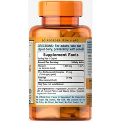 Viên uống ngừa mụn và làm mờ vết thâm Puritan's Pride Zinc & Vitamin C - Hỗ trợ làm đẹp da, chống oxy hóa, 100 viên