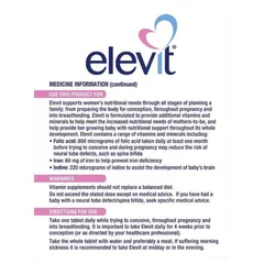 [Date 2026] Vitamin Bầu Úc Tổng Hợp ELEVIT 100 Viên - Vitamin Thực phẩm bổ sung cho mẹ