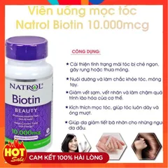 [Date 2026]Viên Uống Mọc Tóc, Ngăn Rụng Tóc Natrol Biotin 10.000mcg 100 Viên của Mỹ - Shop Songna