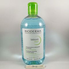 Nước Tẩy Trang Bioderma Sébium H2O 500ml - Dành Cho Da Dầu & Hỗn Hợp, Làm Sạch Sâu Và An Toàn Cho Da