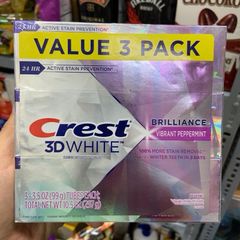 Kem đánh răng làm trắng Crest 3D White Brilliance mẫu mới 99gr
