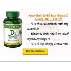 [Date 2027]Vitamin D3 125mcg (5000IU) Nature's Bounty