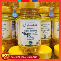 [Date 5/24] viên uống bổ sung vitamin D3 25mg - 50mg 100v puritan's Pride - Shop Songna