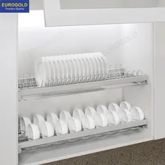 Kệ Chén Bát Cố Định EUROGOLD Inox 304 - Thiết Kế 2 Tầng Tiện Lợi, Bát Đĩa Khô Nhanh Cho Nhà Bếp