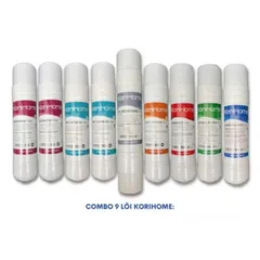 Bộ 9 lõi lọc nước KORIHOME cho máy WPK-915 - SED, PRE, RO, POST, INFRARED, ALKALINE, NANO SILVER - Nước sạch tinh khiết, dễ lắp đặt