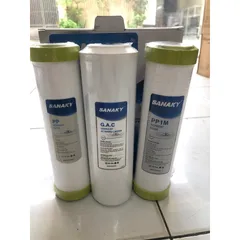 Bộ 3 Lõi Lọc Nước Thô Sanaky - Hàng Chính Hãng, Loại Kiểu PP5, GAC, PP1, Lọc Sạch Chất Bẩn Và Tạp Chất, An Toàn Cho Sức Khỏe
