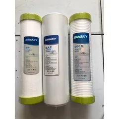 Bộ 3 Lõi Lọc Nước Thô Sanaky - Hàng Chính Hãng, Loại Kiểu PP5, GAC, PP1, Lọc Sạch Chất Bẩn Và Tạp Chất, An Toàn Cho Sức Khỏe