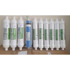Bộ 10 Lõi Lọc Hydrogen Kangaroo 100G RO, FIR+, OrpH+, HypH+, Mineral+, Nano Carbon+ cho Máy Điện Giải Nước Sạch
