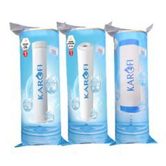 Bộ 3 Lõi Lọc Nước Karofi Chính Hãng Mới - Phù Hợp Máy Lọc Nước RO Gia Đình, Công Nghệ VI LỌC và ACTIVATED CARBON