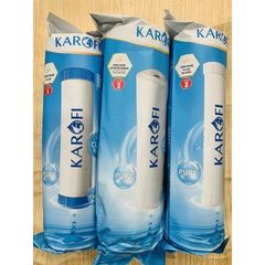 Bộ 3 Lõi Lọc Nước Karofi Chính Hãng Mới - Phù Hợp Máy Lọc Nước RO Gia Đình, Công Nghệ VI LỌC và ACTIVATED CARBON