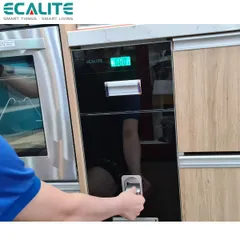 Thùng Gạo Điện Tử Gương Đen Ecalite EL-RC300B - Thiết Kế Hiện Đại, Tự Động Đong Gạo Chính Xác, Bảo Quản Gạo Tuyệt Đối 15kg