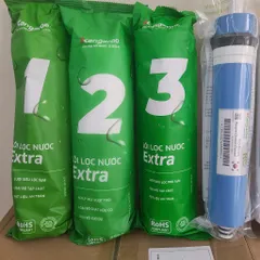 Bộ Lõi Lọc Nước Kangaroo Hydrogen 10 Lõi - PP5, GAC, RO 100G, FIR+, OrpH+, HypH+, Mineral+, Nano Carbon, 5in1 Tinh Khiết Hóa Nước
