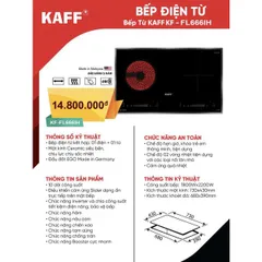 Bếp Điện Từ KAFF KF-FL666IH - Bếp Kết Hợp Điện & Từ, Mặt Kính Siêu Bền, Nhiều Chức Năng Tiện Ích, Hẹn Giờ Thông Minh