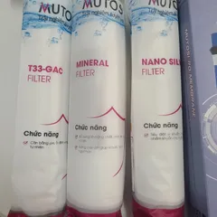 Bộ 7 Lõi Lọc Nước Mutosi Chính Hãng - PP5, OCB, PP1, RO, T33, Mineral, Nano Silver - Nước Sạch An Toàn Cho Gia Đình