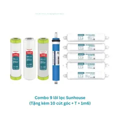 Combo 9 Lõi Lọc SUNHOUSE Chính Hãng cho Máy Lọc Nước RO - Phin Lọc Cao Cấp, An Toàn và Tinh Khiết, Bảo Vệ Sức Khỏe Gia Đình