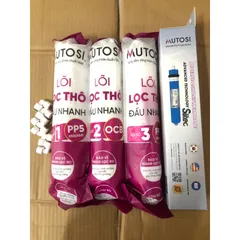 Combo 4 Lõi Thay Thế Mutosi 1234 cho Máy Lọc Nước - Lõi Đúc PP và Than Hoạt Tính, Bảo Vệ và Tăng Cường Chất Lượng Nước