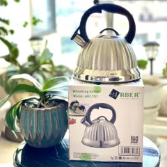 Ấm Đun Từ Arber AB03L Inox 304 - Siêu Bền, An Toàn Cho Sức Khỏe, Dùng Được Với Mọi Loại Bếp - Thiết Kế Sang Trọng, Còi Báo Sôi