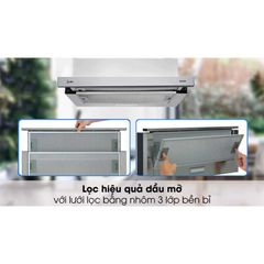 Máy Hút Mùi Sevilla SV-E700 - Kích Thước 70cm, Hệ Thống Khử Mùi Bằng Than Hoạt Tính và Ống Thoát - Đèn LED Siêu Sáng, Điều Khiển Điện Tử
