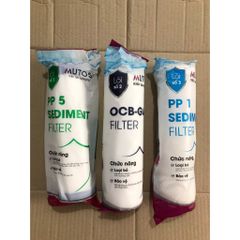 Bộ 3 Lõi Lọc Nước 123 Mutosi Chính Hãng - Loại Bỏ Tạp Chất, Bùn, Tảo Rong Rêu, Cát Cho Nguồn Nước Sạch