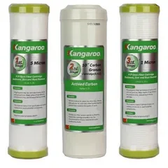 Bộ 3 Lõi Lọc Nước Kangaroo 1,2,3 Chính Hãng - Lõi Lọc PP 5 Micron, G.A.C Than Hoạt Tính, Lọc Bảo Vệ Màng RO
