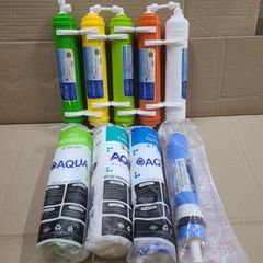 Bộ 9 Lõi Lọc Nước AQUA RO - Lõi PP5, OCB-GAC, PP1 và Màng RO - Lõi Chức Năng Thay Thế, Nước Uống Tinh Khiết, Tiêu Diệt Vi Khuẩn