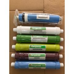 Bộ 6 Lõi Lọc KANGAROO 456789 - Hàng Chính Hãng Dùng Cho Máy Lọc Nước RO - Loại Bỏ 99,99% Vi Khuẩn, Cung Cấp Nước Sạch Chính Xác