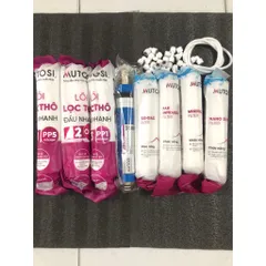 Bộ 8 Lõi Lọc Nối Nhanh Mutosi Chính Hãng - Thay Thế Máy Lọc Nước MP-350-BKQ - Lõi Đúc Chất Lượng Cao