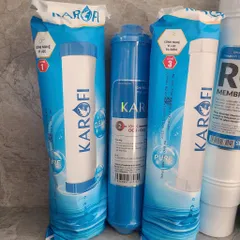 Bộ 9 lõi lọc nước Karofi chính hãng cho máy E9RO - RO 100GPD, OCB-GAC, T33, Nano Silver, Alkaline - Giải pháp nước sạch tuyệt vời cho gia đình