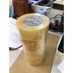 Băng Keo Trong 200YA - 6 Cuộn 50 Mic Cân Nặng 2Kg, Dùng Cho Đóng Gói Hàng Hóa Nhanh Chóng, Chất Liệu BOPP Trong Suốt