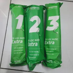 Bộ 3 Lõi Lọc Nước Kangaroo Extra - Tiêu Chuẩn 240 Lít/giờ, Dễ Dàng Tháo Lắp, Loại Bỏ Tạp Chất, Chất Hữu Cơ và Clo Dư