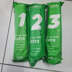 Bộ 3 Lõi Lọc Nước Kangaroo Extra - Tiêu Chuẩn 240 Lít/giờ, Dễ Dàng Tháo Lắp, Loại Bỏ Tạp Chất, Chất Hữu Cơ và Clo Dư