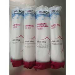 Bộ 4 Lõi Lọc Nước Mutosi T33 - GAC, MINERAL, NANO SILVER, ALKALINE HYDROGEN - Hàng Chính Hãng, Cải Thiện Sức Khỏe Nước Uống