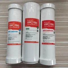 Bộ 3 Lõi Lọc Nước 123 Livotec Chuyên Thay Thế Cho Máy Lọc Nước RO Karofi - Chính Hãng, Loại Bỏ Tạp Chất Hiệu Quả