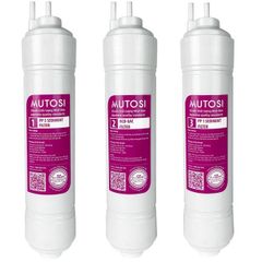 Bộ 3 Lõi Đúc 123 Nối Nhanh Mutosi - Bảo Vệ Màng RO, Loại Bỏ Tạp Chất, Clo, Mùi Lạ Trong Nước, Thay Thế Máy MP-370U, MP-1101, MP-192, MP-390U