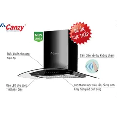 Máy hút mùi kính cong Canzy CZ - KC3870B  |Kích thước 70cm | Điều khiển cảm ứng hoặc cảm biến vẫy tay | Bảo hành 3 năm