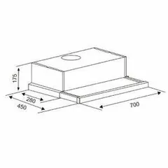 Máy Hút Mùi Âm Tủ Canzy CZ H1470AT - Inox Kính Đen, Độ Ồn Thấp, Bảo Hành 3 Năm Chính Hãng, Tiết Kiệm Điện với Đèn Halogen