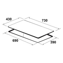 Bếp điện từ Kaff KF-FL105IC 2 bếp, mặt kính crystal bền, điều khiển cảm ứng, công nghệ Inverter tiết kiệm điện, xuất xứ Malaysia