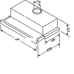 Máy Hút Mùi Âm Tủ Kaff KF TL60H/TL70H/TL80H - Chất Liệu Kính Inox Sang Trọng, Công Suất 750m³/h, Bảo Hành 3 Năm Chính Hãng