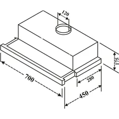 Máy Hút Mùi Âm Tủ Kaff KF TL60H/TL70H/TL80H - Chất Liệu Kính Inox Sang Trọng, Công Suất 750m³/h, Bảo Hành 3 Năm Chính Hãng