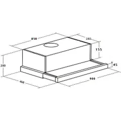 Máy Hút Mùi Âm Tủ Kaff KF TL60H/TL70H/TL80H - Chất Liệu Kính Inox Sang Trọng, Công Suất 750m³/h, Bảo Hành 3 Năm Chính Hãng