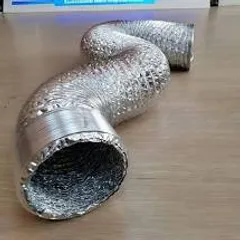 Ống Gió Bạc Phi 120 - Chiều Dài 2 Mét, Thông Khói, Thông Khí, Dùng Cho Bếp, Nhà Xưởng, Thiết Bị Thông Gió, Chịu Nhiệt Tối Đa 150°C