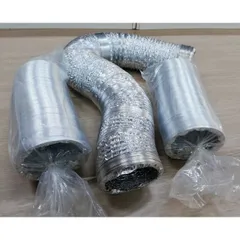 Ống Gió Bạc Phi 120 - Chiều Dài 2 Mét, Thông Khói, Thông Khí, Dùng Cho Bếp, Nhà Xưởng, Thiết Bị Thông Gió, Chịu Nhiệt Tối Đa 150°C