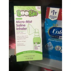 Xịt Mũi Boogie Micro-Mist Inhaler - Giảm Nghẹt Mũi, Dung Dịch Muối Cho Trẻ Em và Người Lớn - Dễ Sử Dụng, Hỗ Trợ HSA/FSA
