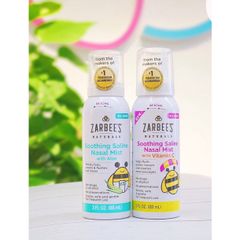 Xịt Mũi Vô Trùng Zarbee Natural 88ml - An Toàn Cho Bé, Làm Sạch Khoang Mũi, Giảm Nghẹt Mũi, Hương Nho Thích Thú