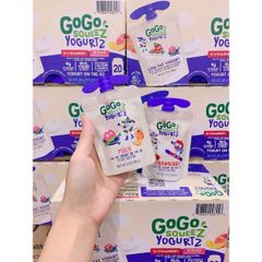 Sữa chua GoGo Squeez cho bé 6 tháng trở lên - An toàn, tự nhiên, không đường, giàu probiotic, vị ngọt hấp dẫn, không chứa chất bảo quản